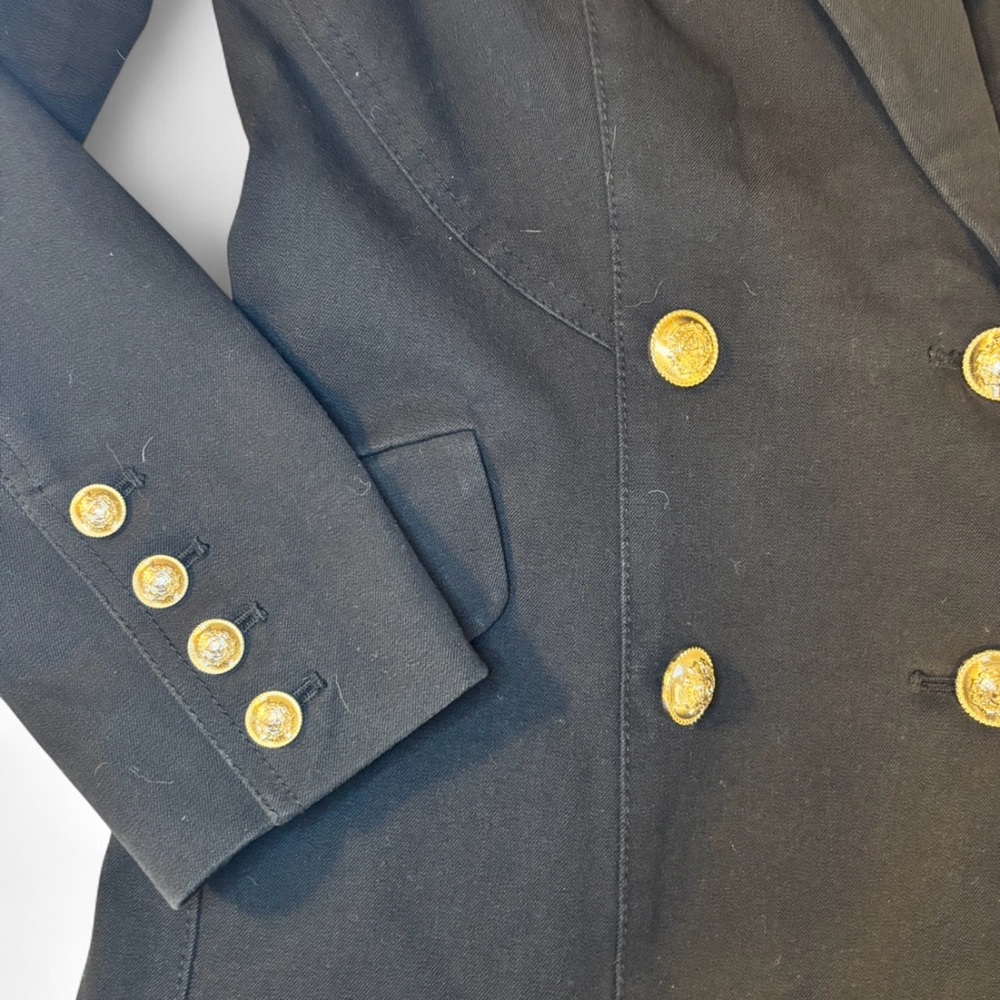 Derek Lam 10 Crosby Double Breasted Black Blazer with Gold Buttons - Picture 3 of 8